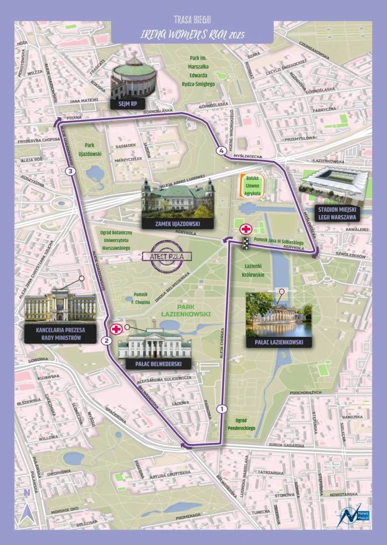 Mapa statyczna Irena Women's Run 2025