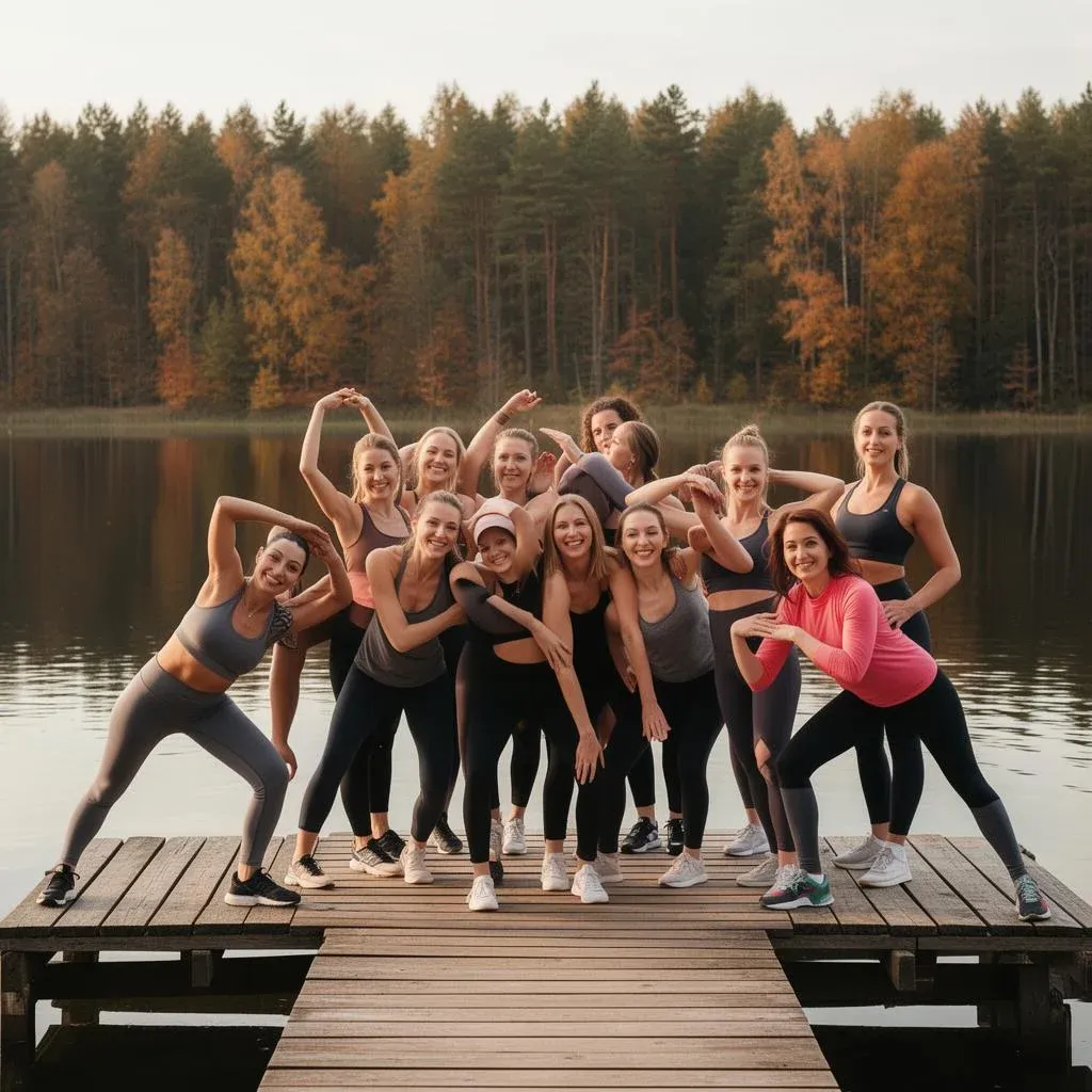 Uczestniczki Irena Women’s Camp 2026 podczas wspólnych zajęć i integracji nad jeziorem na Mazurach